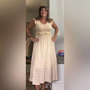 Chic Cream Maxi Dress